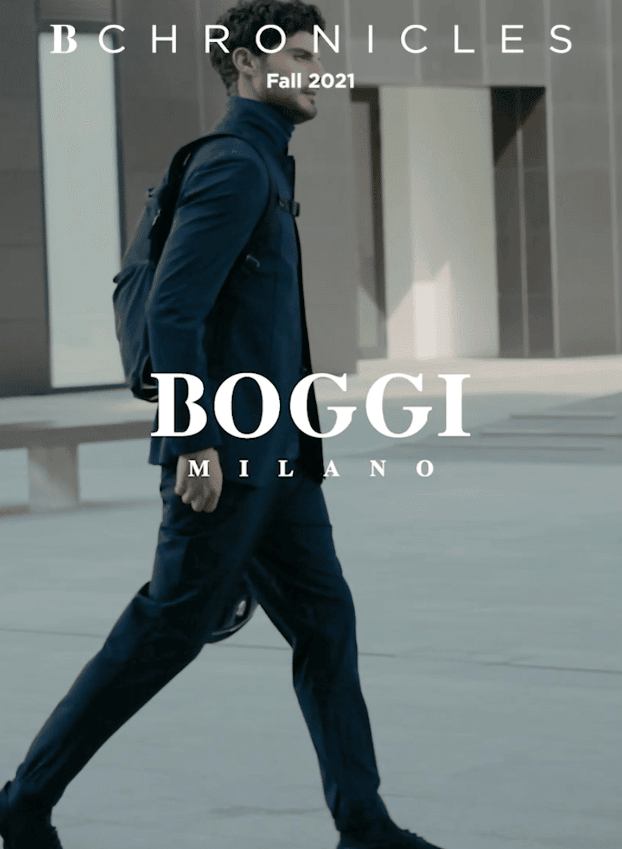 Boggi Milano uses videos on the front and back of its digital catalog to give a more life-like and inspirational brand discovery experience like no other.