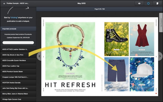 Adding product hotspots to your digital catalog in Publitas