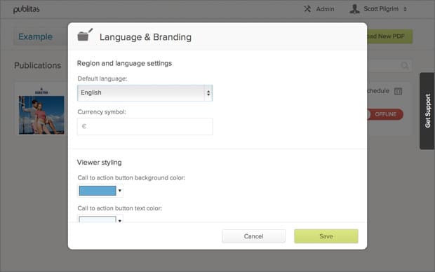 Choosing a language on group level step 2