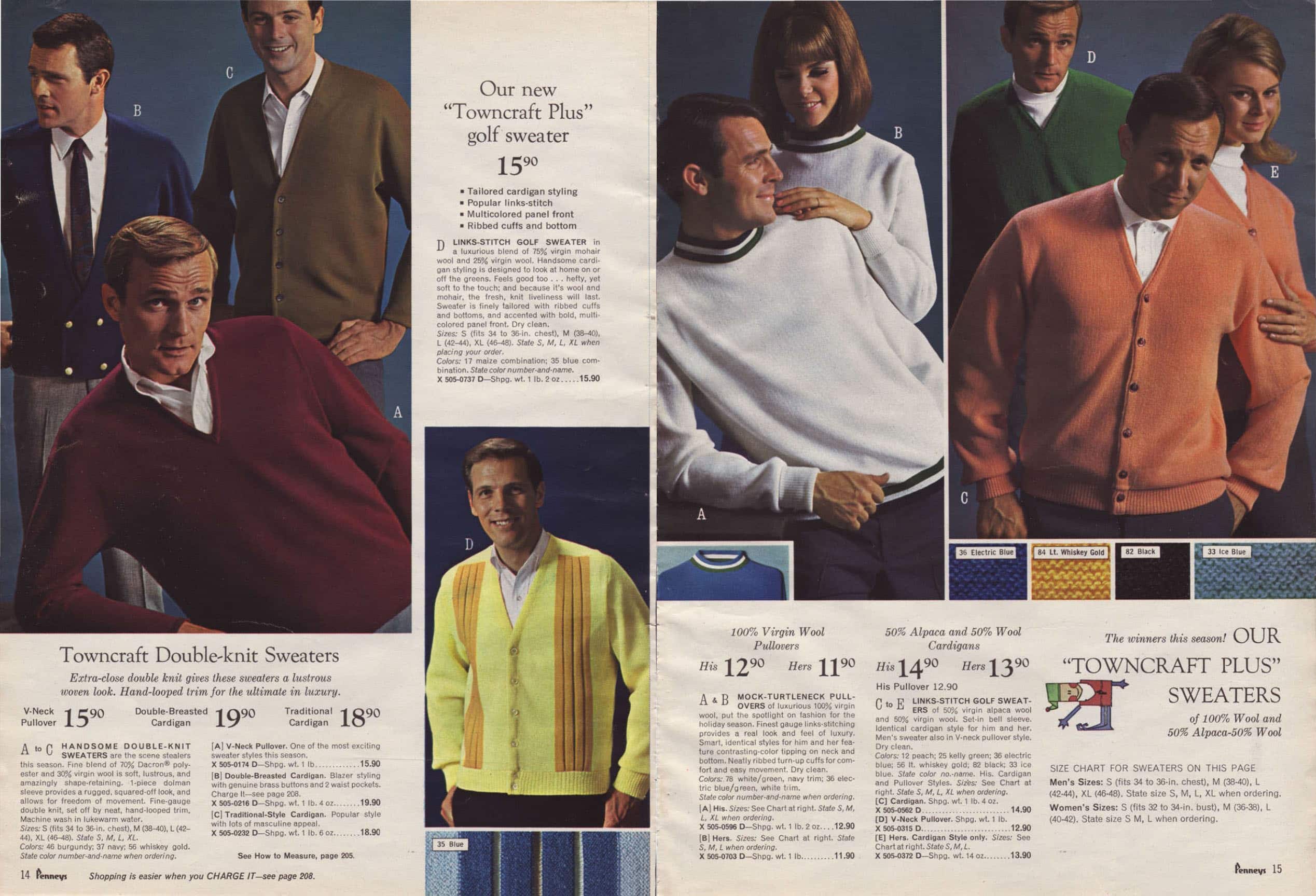 Page 14 & 15 from the 1966 J.C. Penney Christmas catalog.