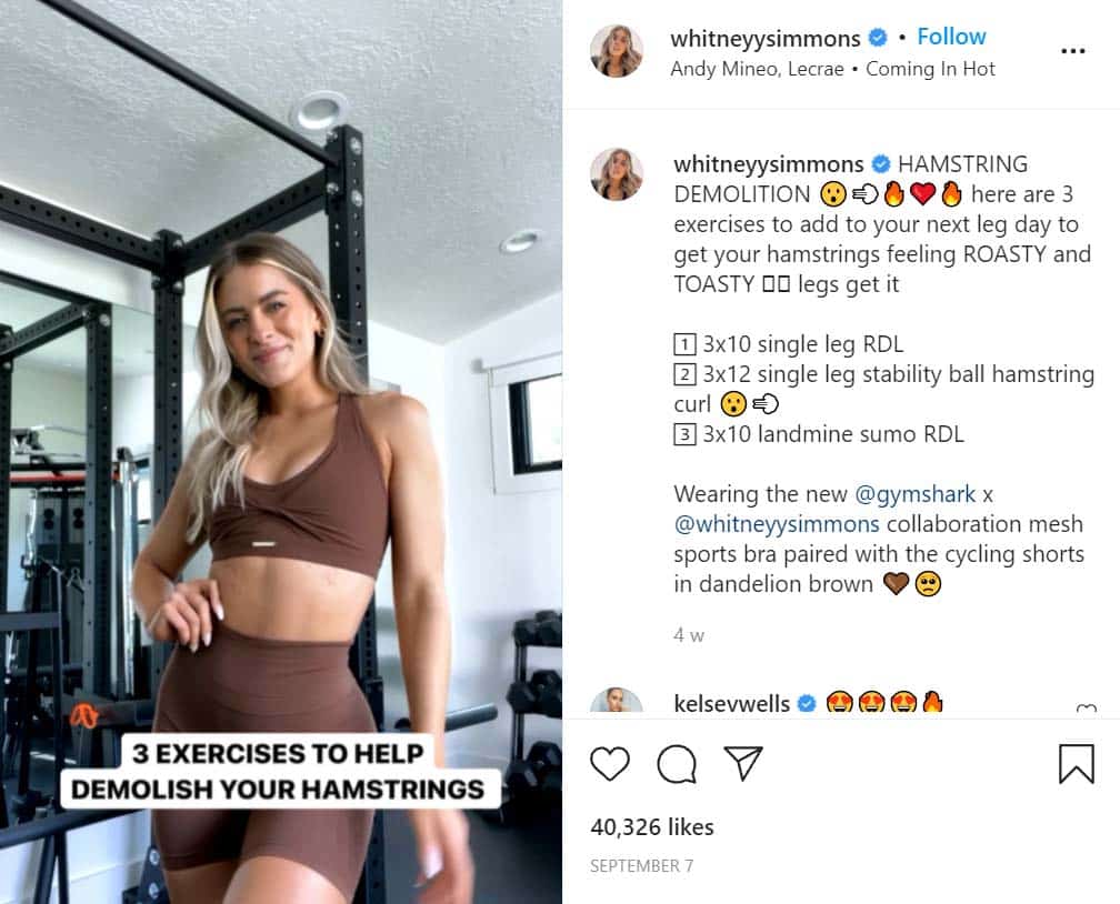 Whitney Simmons x Gymshark Sports Bra, Men's Fashion, Activewear on  Carousell