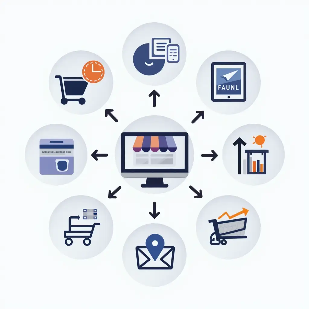 a flywheel of marketing platforms that can be used in an omni channel approach to tackling retail challenges