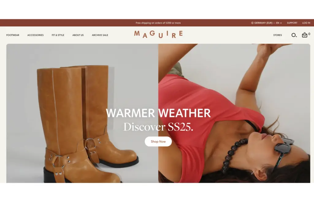 maguire shoes shopify stores 2025 Publitas